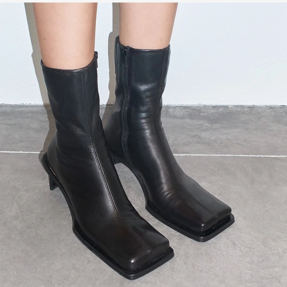 MIISTA BRENDA SONIC BLACK NAPPA ANKLE BOOTS - Picture 1 of 14